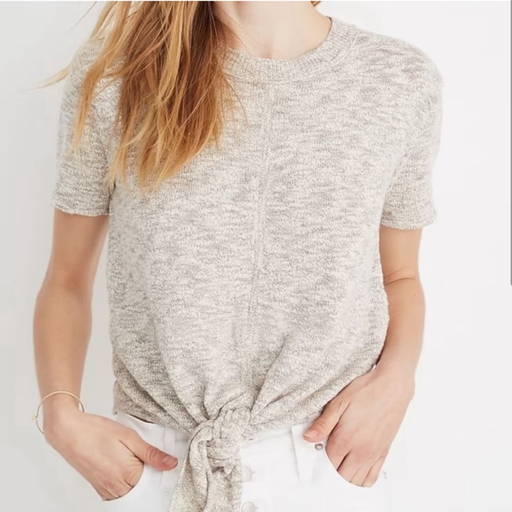 Madewell Tan Beige Knit Tie Front Top Size XS